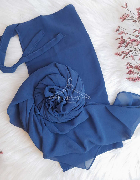 Hijab Naqab Set - Royal Blue