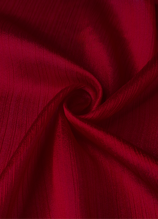 Crinkle Silk Hijab - Red