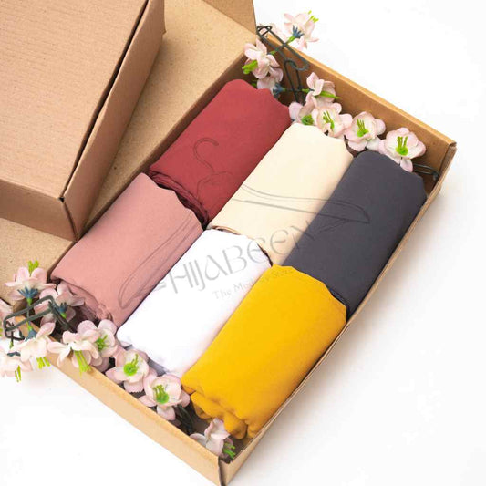 Bundle of 6 - Georgette Chiffon ( Select Your Fav )