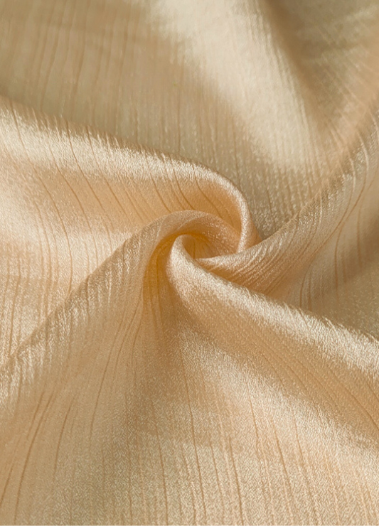 Crinkle Silk Hijab - Creamy