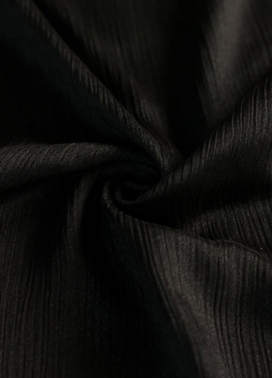 Crinkle Silk Hijab - Black