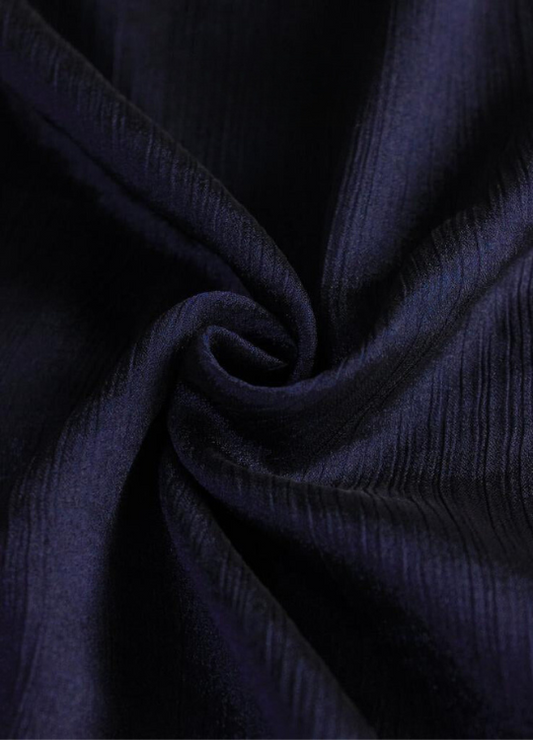 Crinkle Silk Hijab - Navyblue