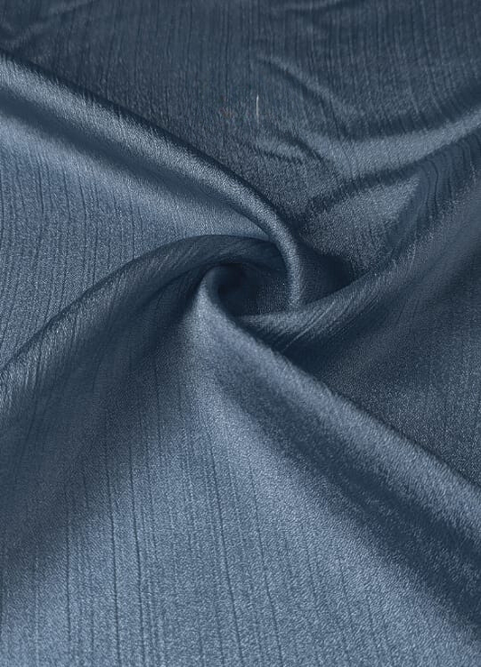 Crinkle Silk Hijab - Midnight Blue